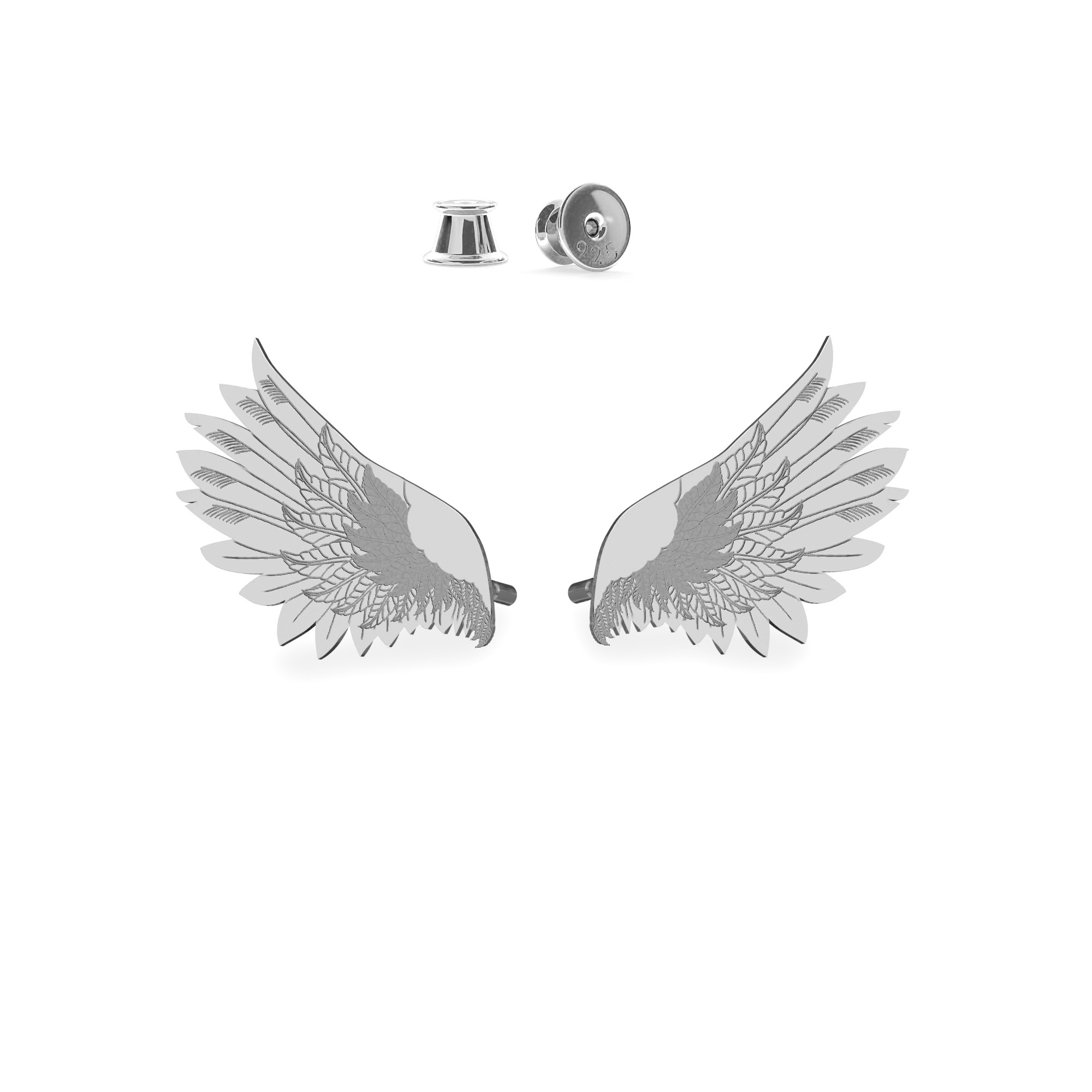 Kolczyki skrzydła, Sky&Soul, srebro 925