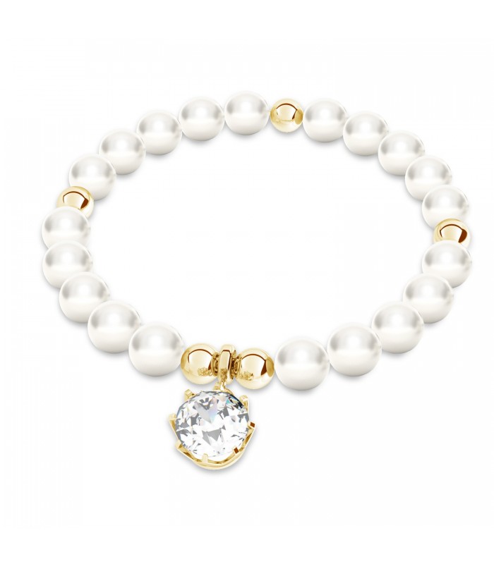 Bracelet with pearls & zircons, Sky&Soul, sterling silver 925