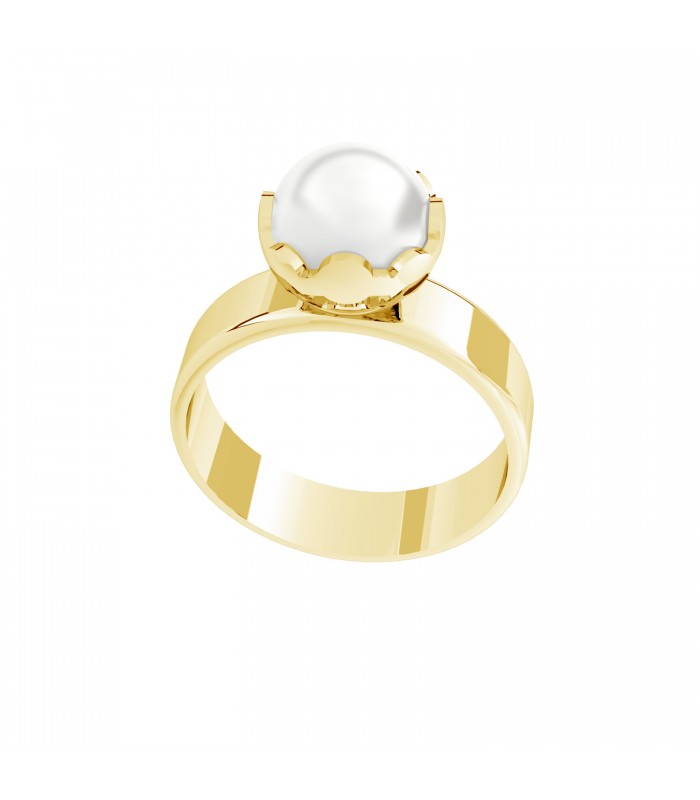 Ring with Swarovski pearl, Sky&Soul, sterling silver 925