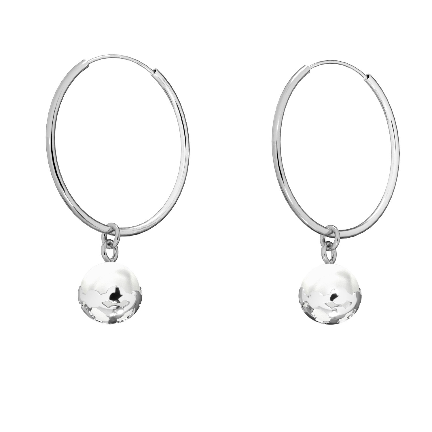 Circle earring, Sky&Soul, sterling silver 925