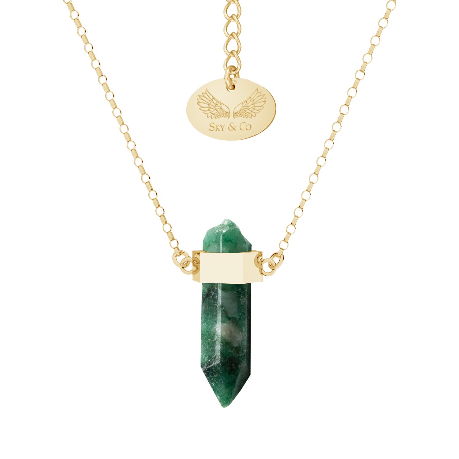 Ezoteriq necklace with mountain stone, Sky&Co, sterling silver 925