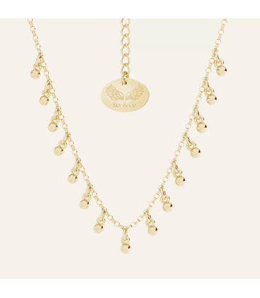 Balls necklace, Oro, Sky&Co, sterling silver 925