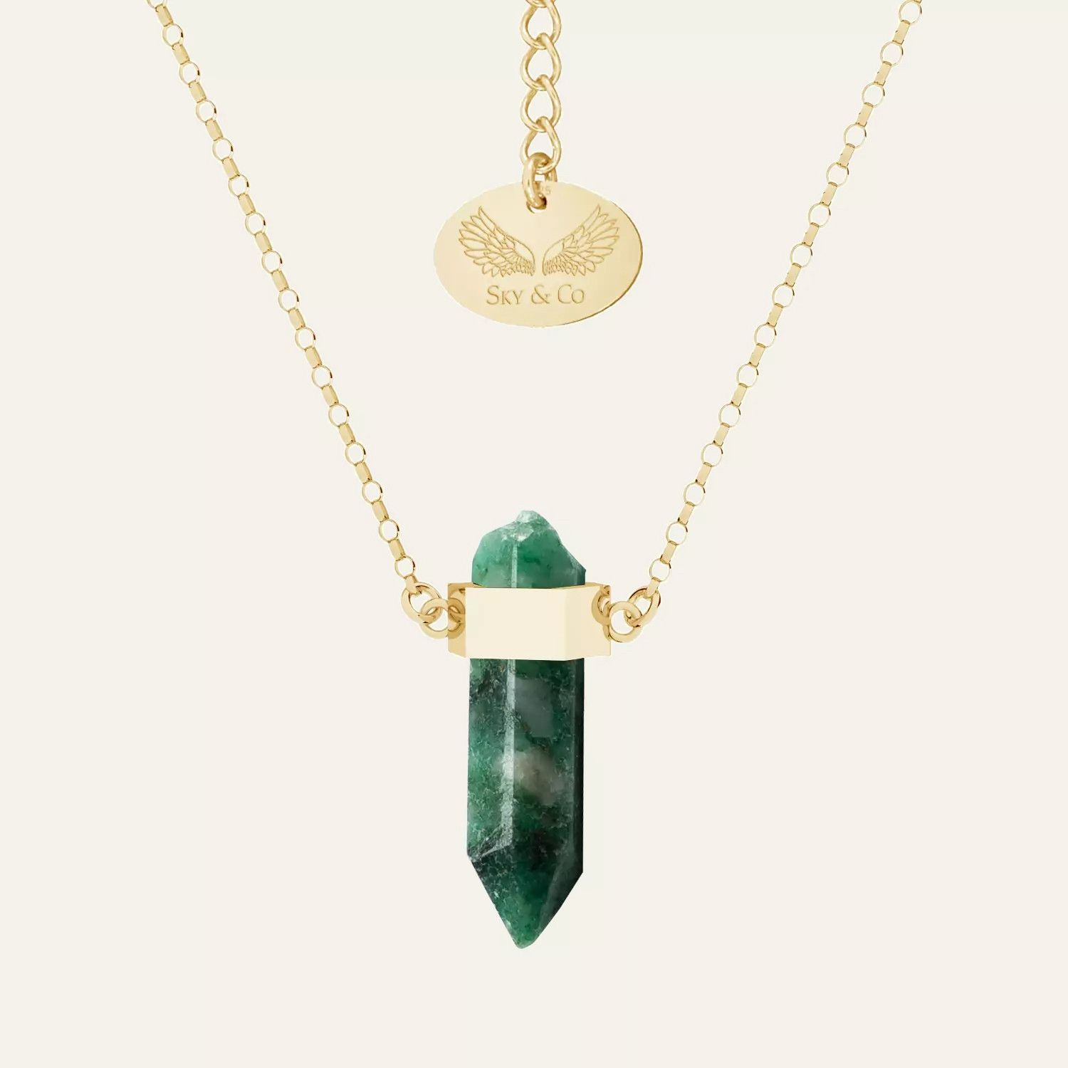 Ezoteriq necklace with mountain stone, Sky&Co, sterling silver 925
