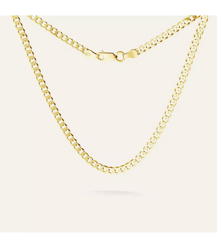 Thin Gold Curb Chain Necklace Mens Waterproof Jewelry – FU MILLI