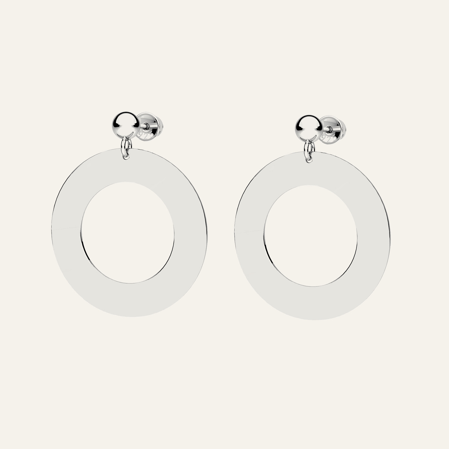 Donut earring, Sky&Co, sterling silver 925