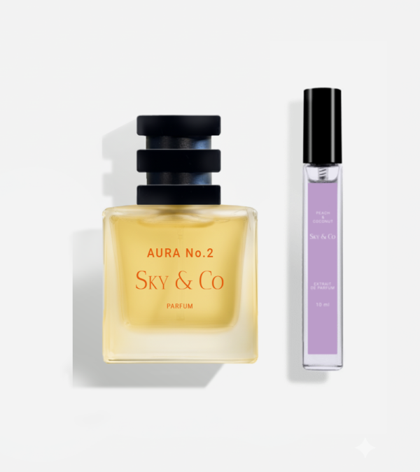 aura no.2 + peach 10ml_front
